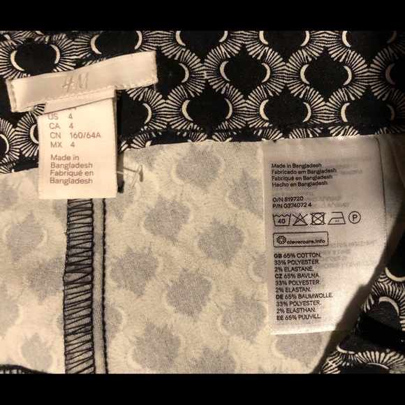 🌹H&M Slim Fit Black Printed Stretch Pants🌹 - Picture 6 of 6